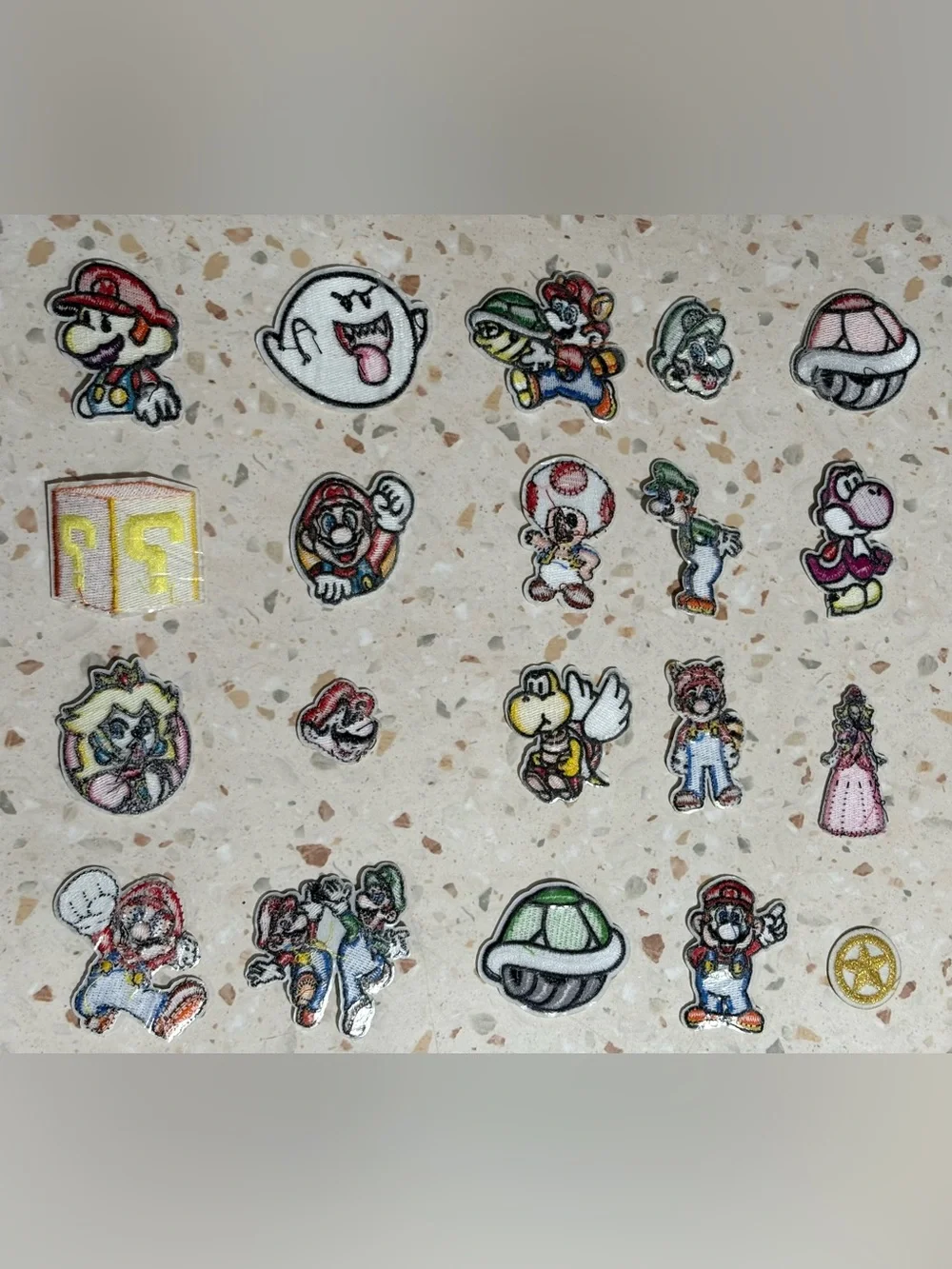 ✨Super Mario Bros Embroidered Iron-On Patches Set - 20 Pieces✨